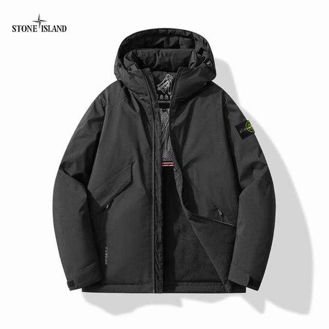 上新 ！！ ！！！ Stone Island石头岛 冬季高阶户外冲锋衣保暖潮牌机能连帽棉服外套 男女情侣款 网络线上 海内外人气爆款∽ 采用新颖独特健康呼吸面料