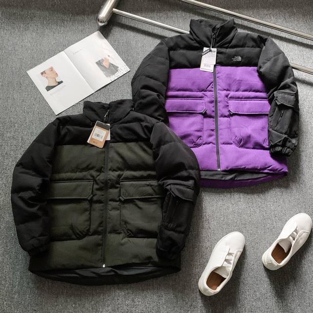 特价 原价350 The North Face×Hans Tnf北面设计师款撞色拼接立领羽绒服外套男女 北面与hans的合作单品，依然以户外风格与都市时装为核心