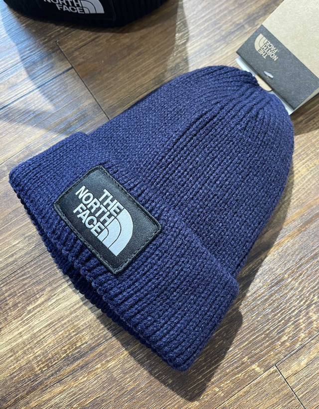 上新 ！ 北面中性款logo Box针织帽舒适保暖24冬新款thenorthface 3Fjx 3个颜色，黑色，藏青，中兰色