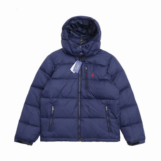 顶级复刻版本] 品名: Ralph Lauren 拉夫劳伦.专柜新款战马刺绣夹克羽绒服 尺码：S-Xl 颜色：哑黑 亮黑 藏蓝 面料: 定制原版面料，百分百90