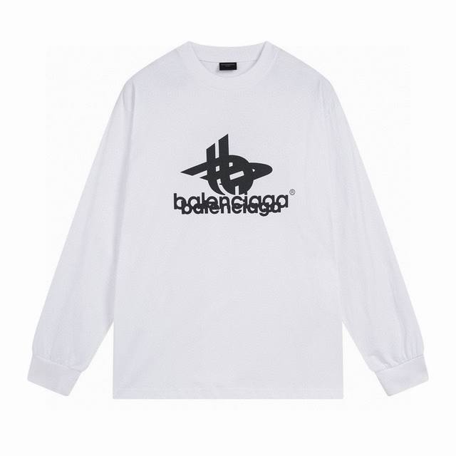 Balenciaga 巴黎世家2024 Ss 幻影双logo经典图案印花长袖t恤 本市场no.1的质量 真正天花板品质 全部原版开发注意细节图 避免被盗图商家混