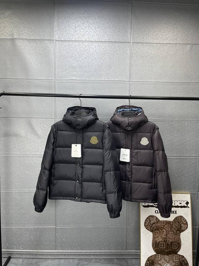 2064Fw 秋冬最新款 Moncler 蒙口莱可拆卸羽绒服 Cyclone二合一羽绒服外套 鹅绒填充，上身轻盈 不臃肿 一件轻松过冬. 可变 夹克 连帽马甲