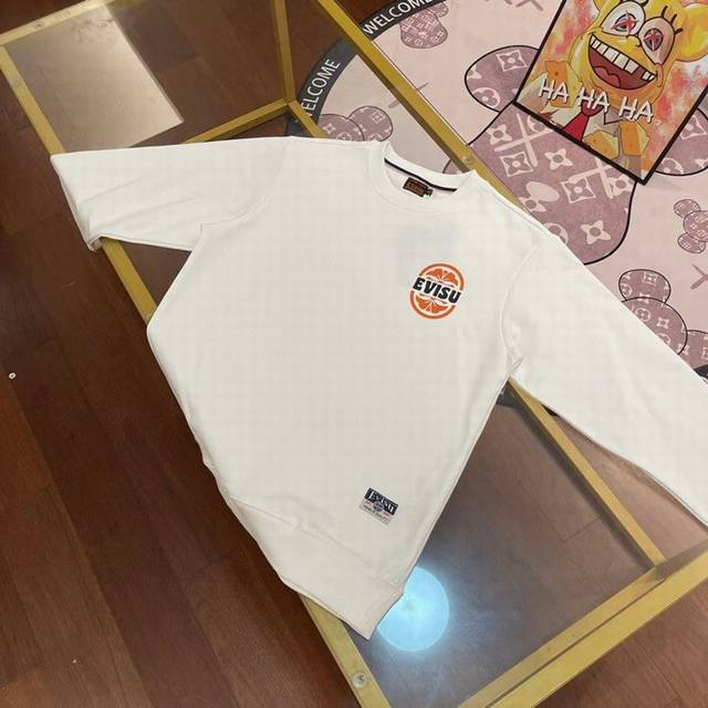 上新， Evisu 2024秋冬新款男女同款招财猫印花及宽松卫衣 尺码：S-Xxl S码 胸围106 背部衣长69 袖长58 肩宽44 适合身材 -125斤 M