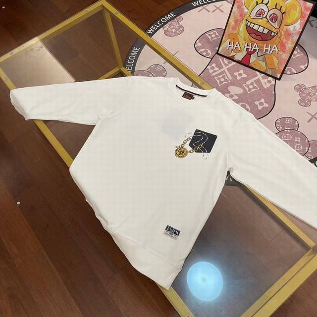 上新， Evisu 2024秋冬新款男女同款金钱达摩及宽松卫衣 尺码：S-Xxl S码 胸围106 背部衣长69 袖长58 肩宽44 适合身材 -125斤 M码