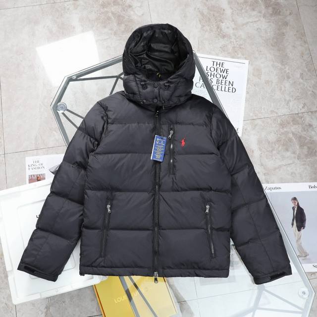 上新 纯原臻品 顶级复刻 Ralph Lauren拉夫劳伦连帽可拆卸战马刺绣夹克羽绒服 - 款号：W2 99 - 颜色：黑色 藏青色 亮黑色 - 顶级复刻版本