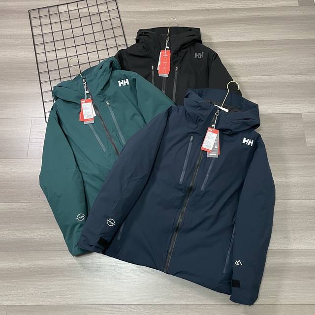 Helly Hansen Hh三色顶级户外登山防寒防风冲锋衣羽绒服外套 -顶级爆款 专柜同款 -激光切割 无缝压胶工艺 隐藏细节超级多 内胆填充高品质90 10