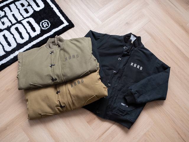 顶级日系 复古棉服 Neighborhood Nbhd 甲板服 Deck Jacket复古做旧水洗内胆夹克外套海军甲板夹克外套 男女通穿 - 颜色： 黑色 卡其