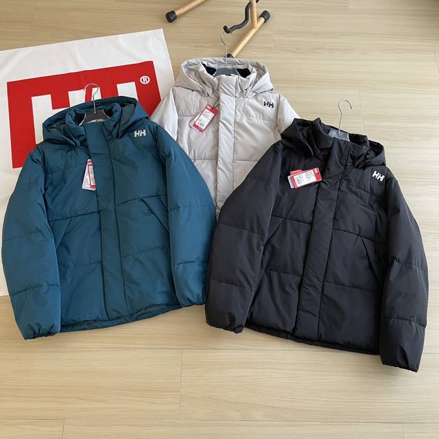 主图 羽绒服推荐helly Hansen 海丽汉森 Hh 新款专柜同步连帽黑马型三色保暖户外必备科技感十足羽绒服外套！ 官网同步在售 黑色 藏青 和灰白色 户外