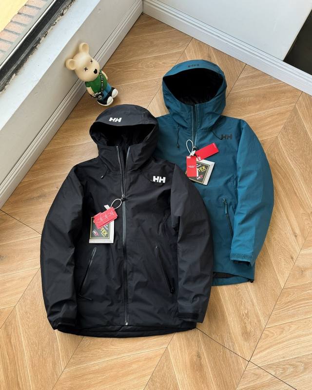 拿货 2024年新款hh羽绒服千万别错过不再有 Helly Hansen Hh男士户外登山防寒防风冲锋衣羽绒服 激光切割 蓬松度非常高 拉链口袋都是无缝压胶工艺