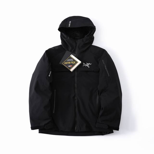 Arcteryx 始祖鸟macai Jacket冬季新款连帽防水买菜羽绒服滑雪服男女同款官网同步！ 颜色: 黑色 尺码: S-Xxl 肩宽 胸围 袖长 衣长 S