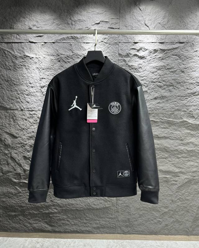 加棉服 165 夹克 Air Jordan 乔丹 19Fw 大巴黎圣日耳曼长夹联名款毛呢棒球夹克 外套 1只在英国发售的限量款原版4000走vip渠道购入 2皮