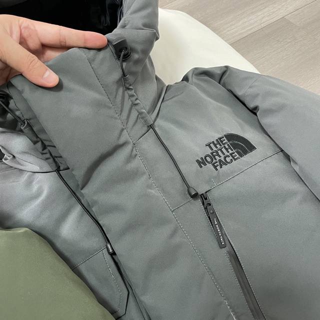 细节图！420 The North Face 北面四色刺绣logo工装多口袋面包工装防风防水男女情侣款连帽羽绒服外套nj1D 顶级原版复刻版本就是指目前国内最高