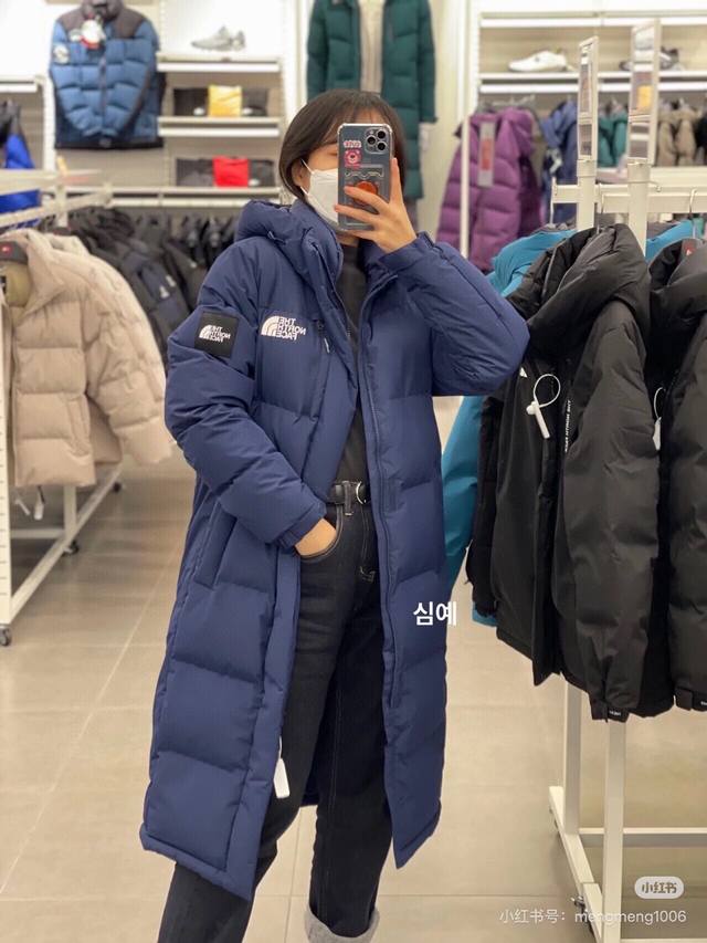 The North Face Tnf北面 韩国专柜新款 Dryvent材质过膝长款连帽秋冬情侣面包羽绒服 原厂oem代工 纯正国标90白鹅绒填充 随意对比 当你