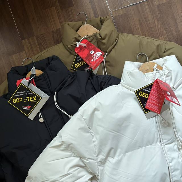 The North Face 北面立体硅胶logo立领羽绒棉服棉衣情侣装 北美专柜橱窗热卖 Ins 小红书网络爆款 众多明星网红上身 全网爆款 600D棉感记忆