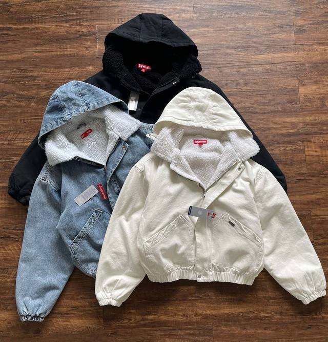 最帅的羊羔绒棉服｜可以过冬的羊羔绒 Supreme Fw24 Week6 Faux Shearling Lined Bomber Jacket 纯色贴边口袋全拉