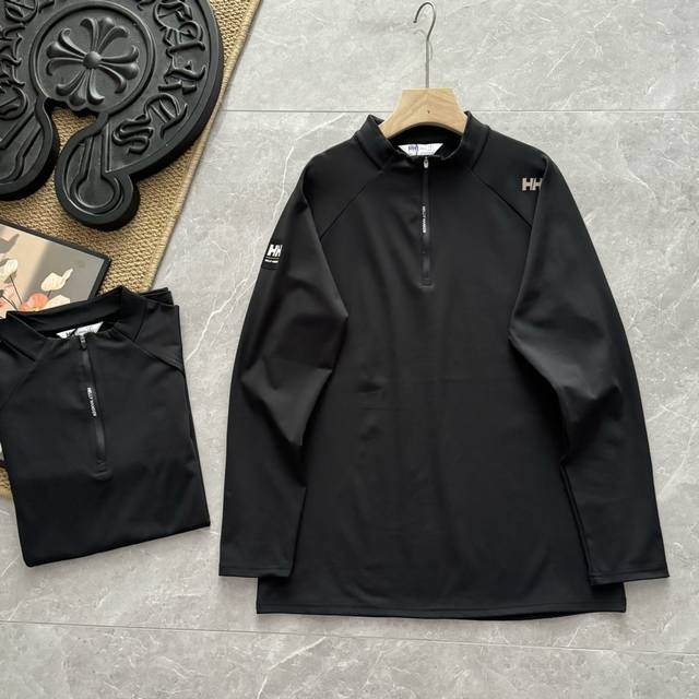 Hellyhansen Hh 24秋冬情侣吸湿速干抓绒户外半拉链立领长袖打底t恤！！ Upf50+长袖拉链套头衫 自在出行 悠然寻径。 都市日常 感受舒适穿着体