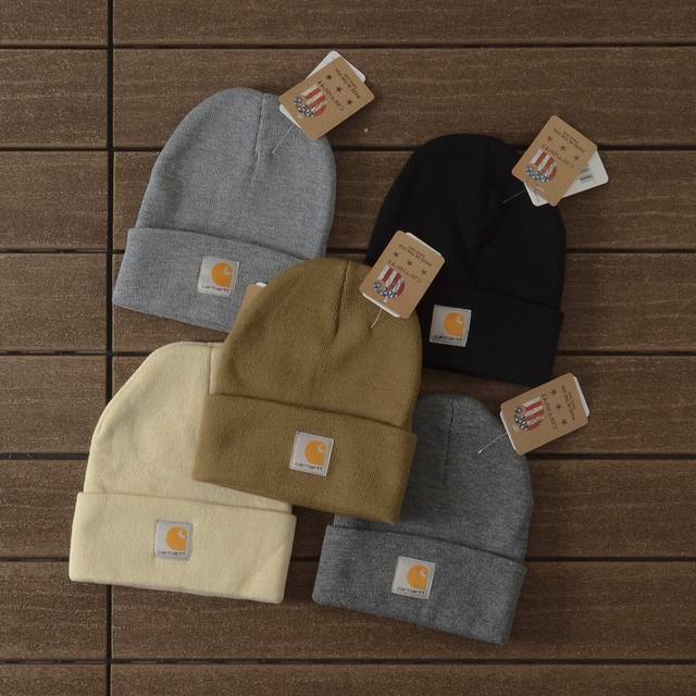 Carhartt 卡哈特秋冬季专柜正品 毛线帽 冷帽 男女情侣款 出口外贸订单公司尾货 正儿八经的好货 高品质 可对比正品 原包装 1:1 细节 水洗 清晰可见