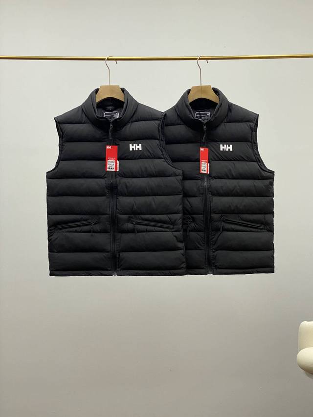 Hellyhansen 海丽汉森男子保暖羽绒棉马甲 颜色:黑色 尺码：M-3Xl 适合 -200斤左右穿 这是一款超经典的棉马甲， 定制面料周期长达50天之久，