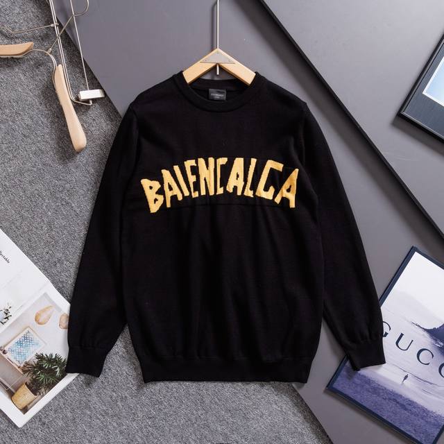 新款balenciaga巴黎世家 24Ss 前后背提花黄色胶带情侣款 喜欢慵懒风格的闭眼入，很显气色 高版本！克重高！版型好！ Os版型，不挑体型，基本都能穿~