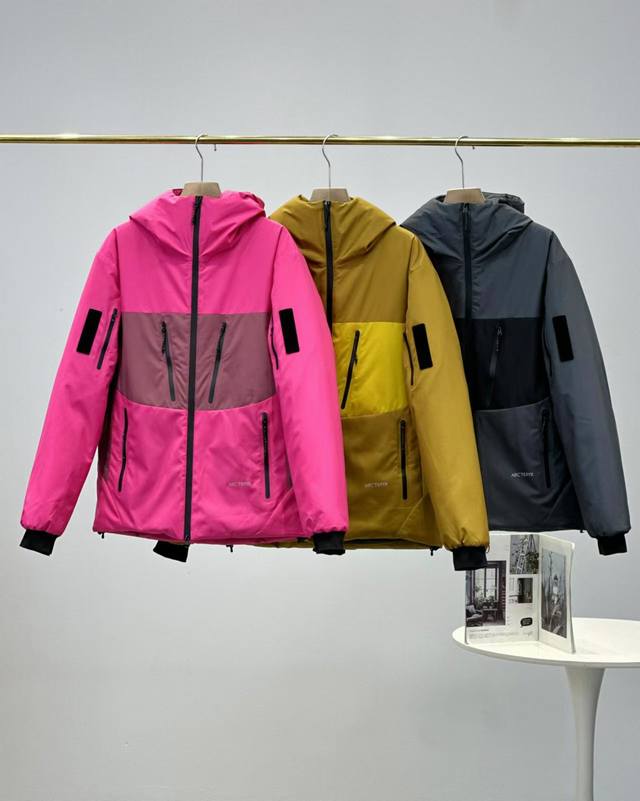 Arcteryx 始祖鸟 System_A4.0 高端拼色羽绒棉 滑雪棉服 跃冬揽石系列 Kobah Parka拼接logo羽绒服滑雪服男女同款 吴建豪 刘雯