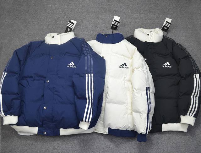 Adidas 阿迪达斯24Ss秋冬新款羽绒棉服面包服，男女同款，专柜长青百搭款，情侣款羽绒棉服面包服，经典百搭永不过时系列绝佳冬季穿搭必备单品 寒冬一定闭眼入的