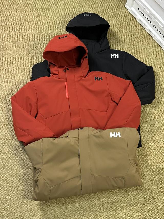 Helly Hansen 海丽汉森 Hh 秋冬石墨烯黑科技发热保暖户外防风连帽棉服外套 颜色：黑色 红色 卡其色 尺码：L-4Xl 真正的石墨烯保温面料 内里填