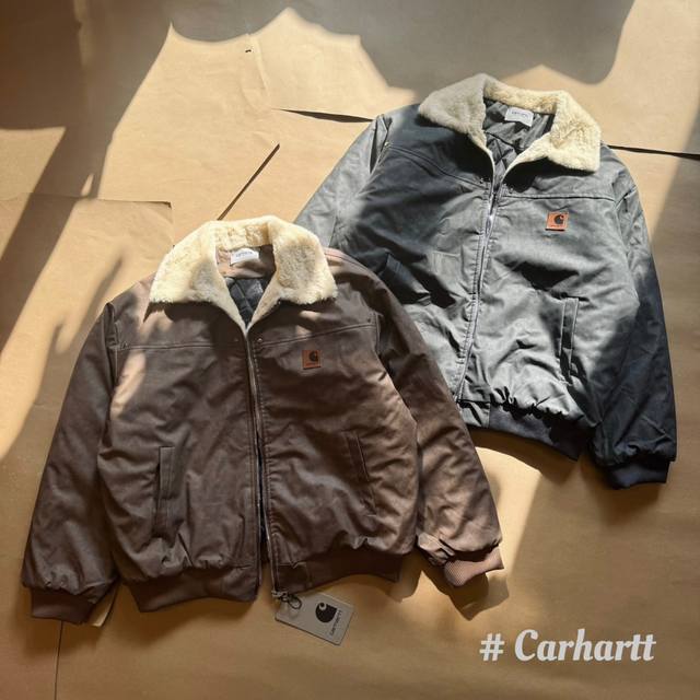 Carhartt 2024Fw 卡哈特冬季美拉德美式复古毛领皮衣棉服 满满的cleanfit高级感 有点美式复古内味 每个颜色都是经典耐穿 怎么搭配都不会腻 廓