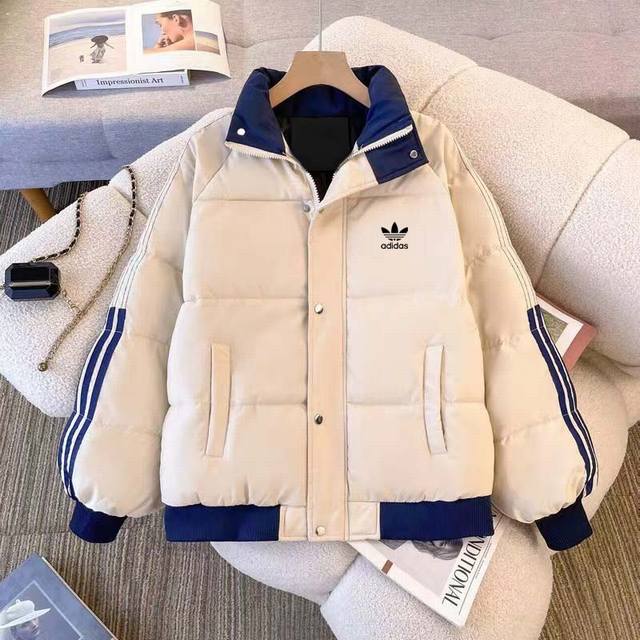 Adidas 阿迪达斯三叶草经典基础款羽绒棉服面包服，男女同款，专柜长青百搭款，情侣款羽绒棉服面包服，经典百搭永不过时系列绝佳冬季穿搭必备单品 寒冬一定闭眼入的