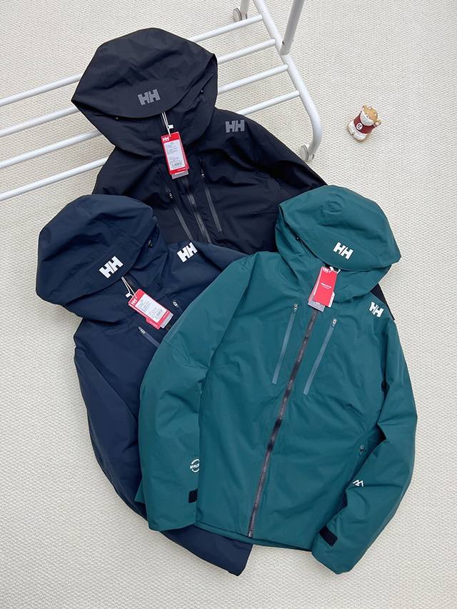 掌柜自留！Helly Hansen 海丽汉森 Hh 男士连帽冲锋羽绒服！ 防风 防水 保暖 户外 羽绒夹克外套 1:该冲锋衣使用dermizax面料，Jis标准