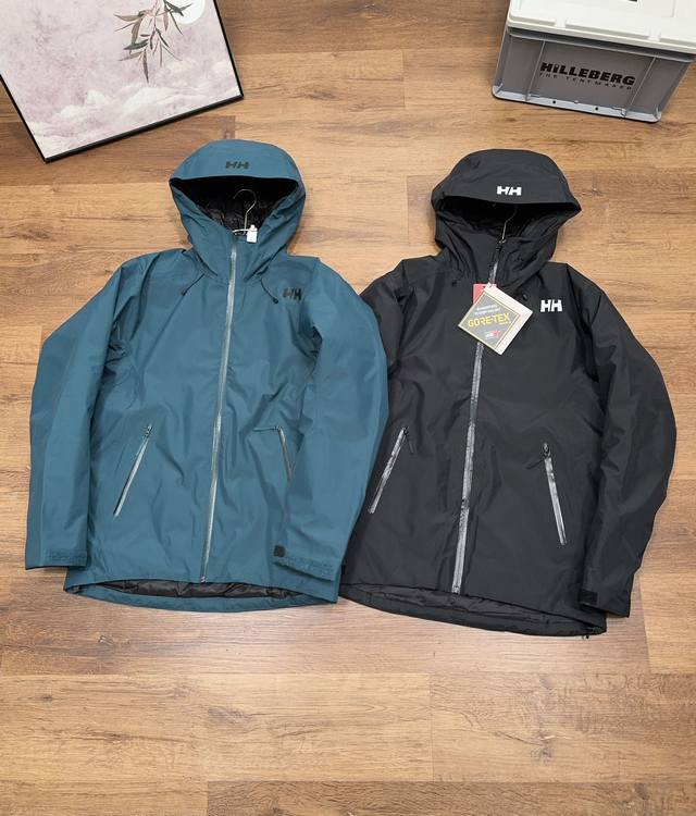 2024年新款hh羽绒服千万别错过不再有 Helly Hansen Hh男士户外登山防寒防风冲锋衣羽绒服 激光切割 蓬松度非常高 拉链口袋都是无缝压胶工艺 内里