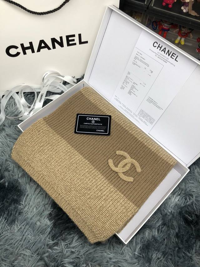 配专柜全套包装 注：退换包装破损-10 不要包装可-10 Chanel24秋冬新款24B针织围巾羊绒针织长巾美翻了[流泪]御用殿堂级极品新款在售 进口纯羊绒针织