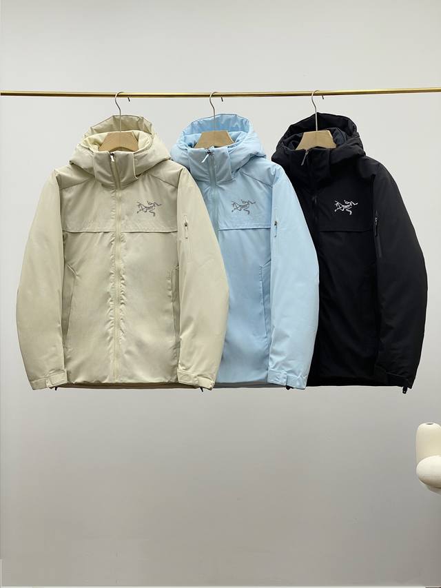 顶级版本 帽子可拆卸 Arc'Teryx# 始祖鸟macai Jacket买菜macai羽绒服来袭！ M-2Xl 黑色 以太蓝 峤石棕 这款羽绒服堪称冬日必备。