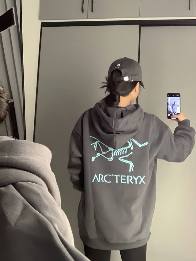 Arc'Teryx 始祖鸟连帽 秋冬logo字母情侣款 连帽奥丽绒卫衣 最新款字母印花这款卫衣太爆了 新款这套必须入！Ins小红书超火爆款系列，540G宝宝绒防