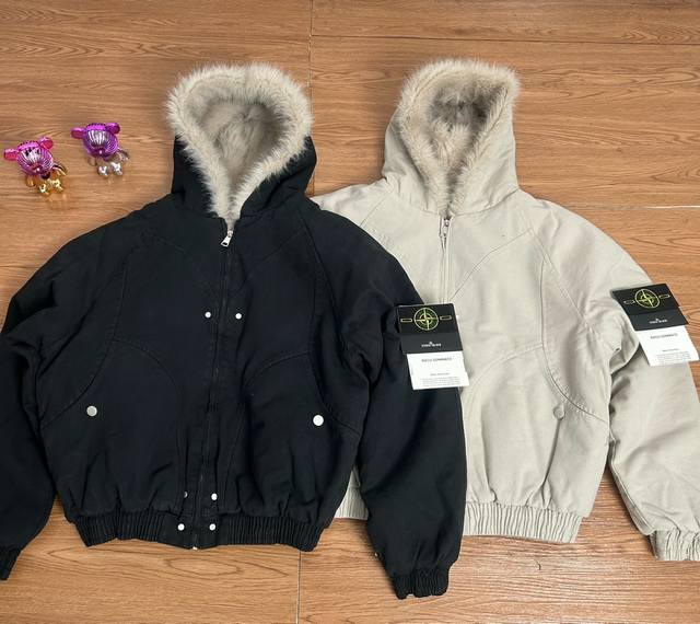 Stone Island 石头岛cleanfit风格座山雕水洗机能毛领棉服 严选品质 放心入手 面料采用高品质水洗面料 面料硬挺 防风防划 羽绒棉加棉设计 性价