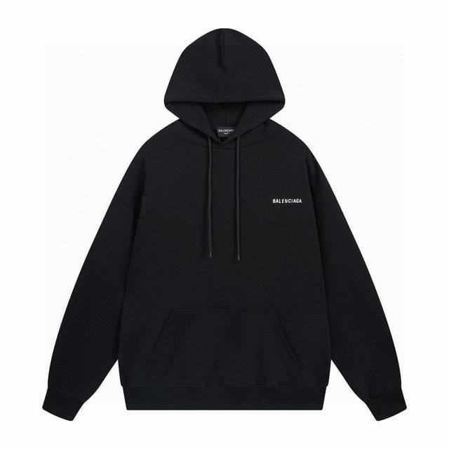 此款售后到1月12号！ Balenciaga 巴黎世家2024 Ss 前后经典字母印花连帽卫衣 本市场no.1的质量 真正天花板品质 全部原版开发注意细节图 避