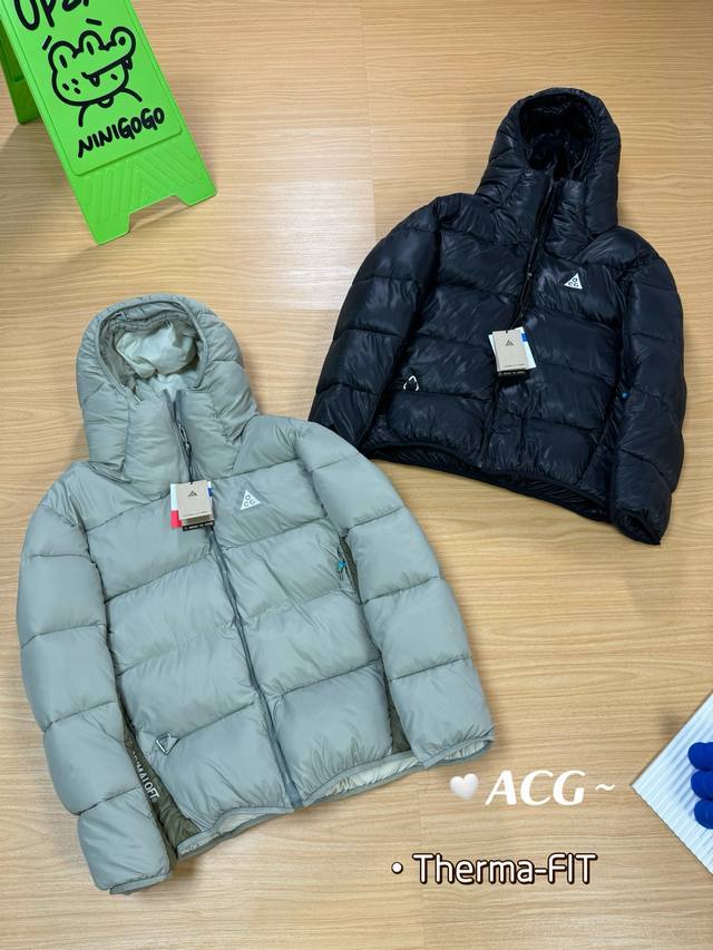 Acg Therma-Fit 城市户外机能 轻量 高蓬松防水保暖拼色棉服连帽面包服男女款 面料：原版定制小格纹尼龙面料 防泼水工艺 面料亲肤保暖采用p 棉填充