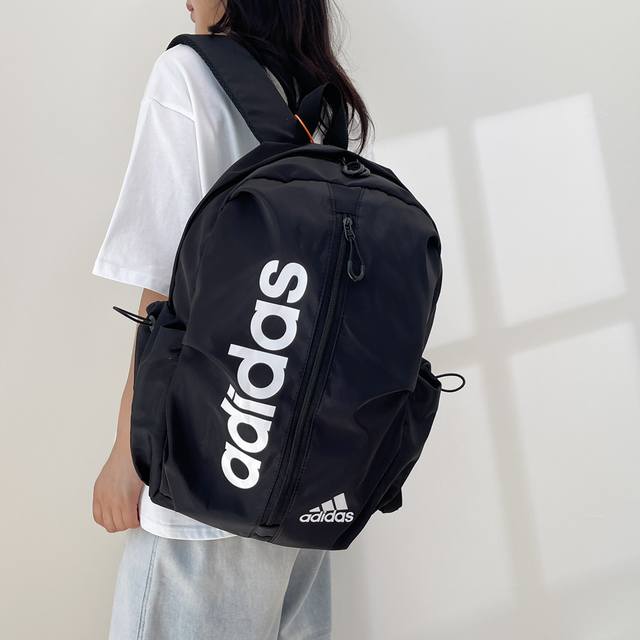 Adidas阿迪达斯 男女简约百搭休闲双肩包时尚潮流大容量运动背包校园高中大学生书包电脑包 尺寸:44×30×16