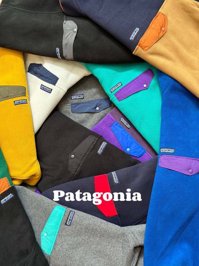 纯原保正 2 Patagonia 巴塔哥尼亚 Synchsnap-T限定配色摇粒绒抓绒衣立套头外套 -作为patagonia的主线产品已经有三十年的历史，由重量