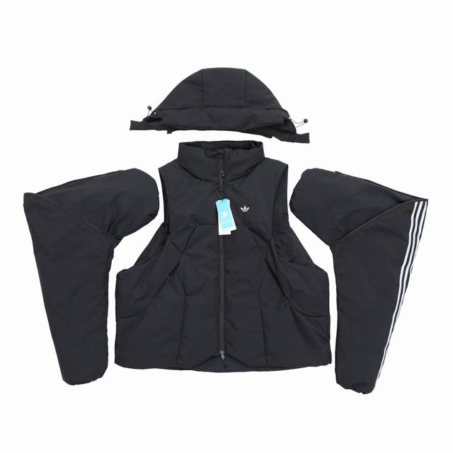 顶级版本 Adidas X Hamcus废土风联名 Ad三叶草originals胶囊系列 三条杠可拆卸拼接解构机能废土风秋冬羽绒服外套 #基于hamcus本身品