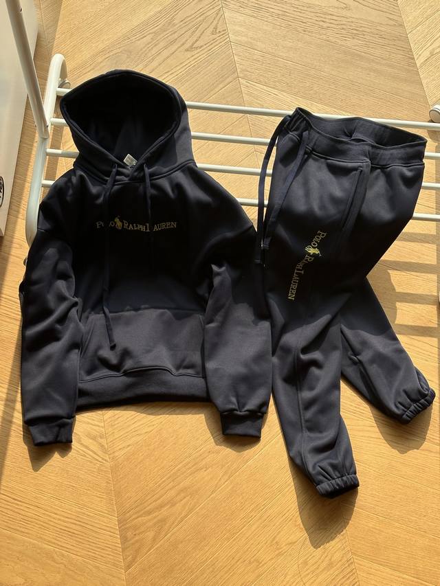 供 卫衣 Beams X Polo Ralph Lauren Navy & Gold Logo系列联名款 拉夫劳伦logo图案刺绣套头连帽卫衣 二维码可扫，直达