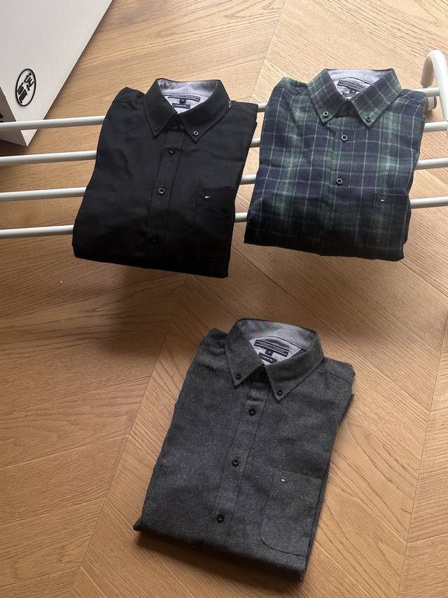 供 Tommy24Fw秋冬新款磨毛工艺法兰绒衬衫 S~Xxl 灰色 黑色 蓝绿格 广东联泰公司的货，签了协议：保留领标和部分水洗标！三联吊牌一律拆除！高端磨毛工