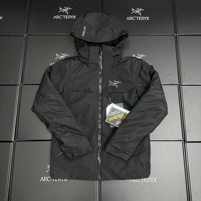 高版本带口袋可拆卸眼镜布 Arcteryx Macai系列 Jacket Gore-Tex Logo徽标防水保暖连帽滑雪羽绒服 买菜羽绒服！ 定制五金辅料无缝压