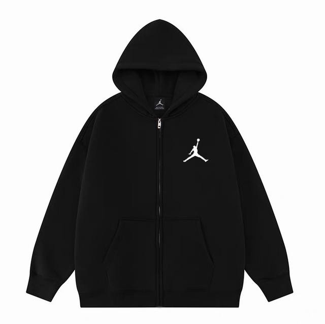 银狐绒加厚 Air Jordan Aj 冬季加绒加厚开衫拉链连帽卫衣外套 高端冬季加绒拉链卫衣系列 本款甄选530G银狐绒加厚面料 区别市场便宜货300G低廉单