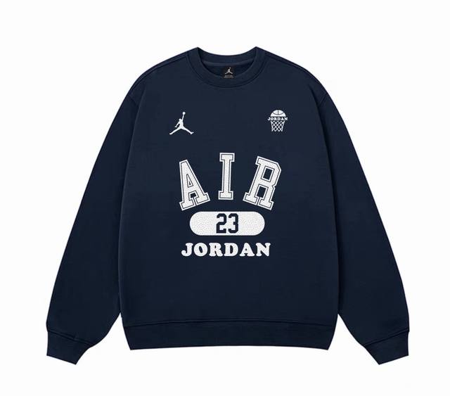 银狐绒加厚 Air Jordan乔丹aj Air破碎裂纹冬季加绒加厚圆领卫衣 高端冬季加绒卫衣系列 本款甄选530G银狐绒加厚面料 区别市场便宜货200G低廉单