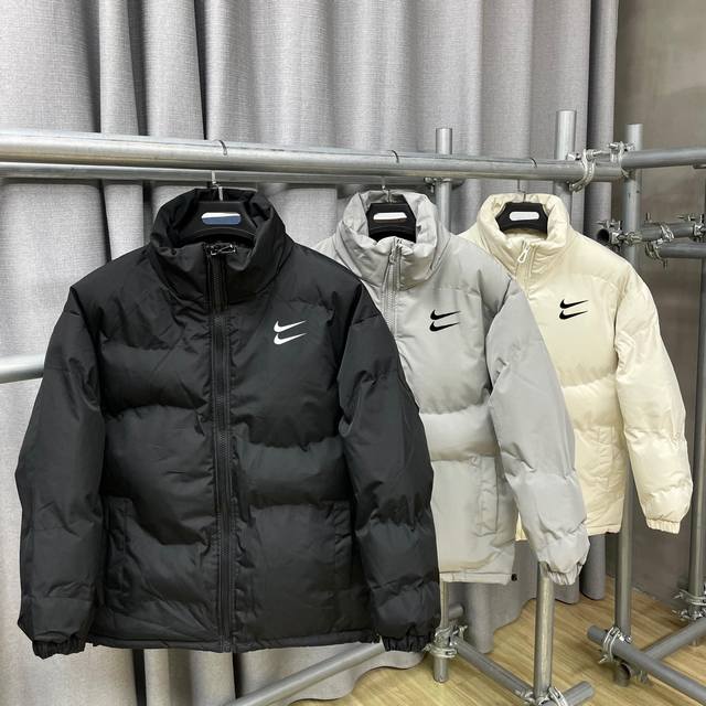 耐克 双勾 Nike Sportswear Swoosh 菱形 不规则格子 纯色加厚 加棉 立领 面包服 羽绒棉 棉服 冬季爆款上新 专柜热卖款 正品购入 1: