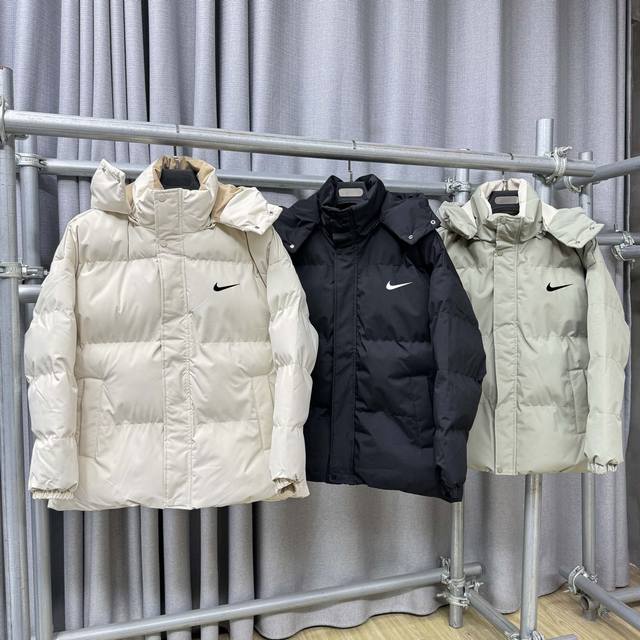 Nike 耐克 纯色加厚 加棉 可拆卸 连帽 棉服 面包服 24冬季新款独家发售 专柜同步发售～正品购入1:1复刻还原正品 定制高品质 防风 面料 用料质量都是