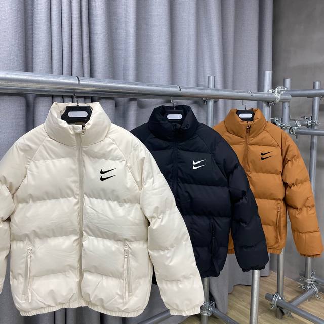 耐克nike Sportswear Swoosh 加厚 加棉 纯色束腰 立领 棉衣 面包服 专柜热卖款 正品代购 购入1:1 开发复刻 多次打版 做的真正1:1