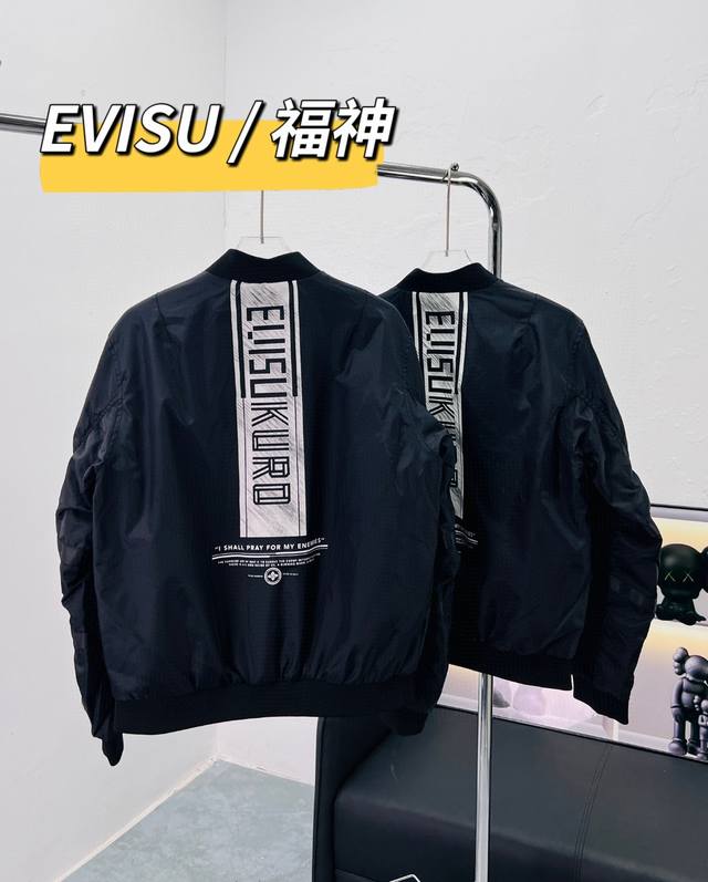 原版订制，官网售价2013+，Evisu 福神男装 棉服夹克外套， 官网原版购入开版，原品1:1，独家定制辅料 五金开模扣 皮标 织唛 棒球外套总在时尚爱好者心