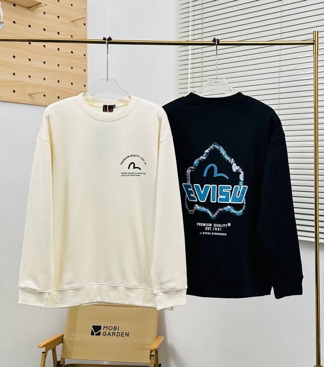 福神 Evisu 福神冬季新款加厚480G抓绒圆领卫衣休闲情侣款 962 顶级版本，细节版本1:1复刻 重磅专柜最新款！走一波！绝对私房牛货！480G高克重加厚