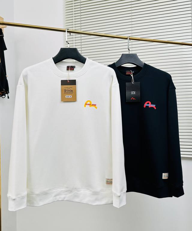 福神 Evisu 福神冬季新款加厚480G抓绒圆领卫衣休闲情侣款 944 顶级版本，细节版本1:1复刻 重磅专柜最新款！走一波！绝对私房牛货！480G高克重加厚